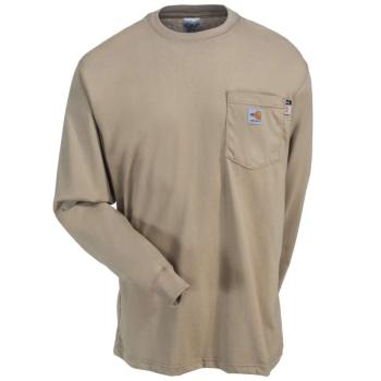 Carhartt 100235-250 Flame Resistant Long-Sleeve Shirt - Khaki