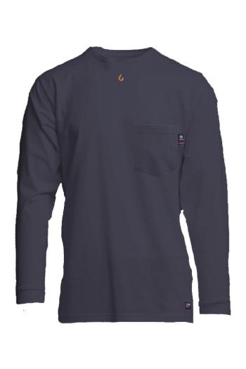 Lapco Mens FRT-USHLSP6 Navy FR Long Sleeve T-Shirt